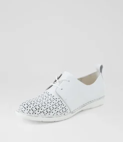 Women SUPERSOFT Comfort|Flats-Festival White Leather Lace Up Flats