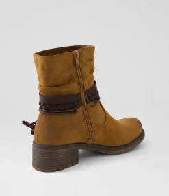Women I LOVE BILLY Boots-Fhuter Tan Nubuck Pu Ankle Boots