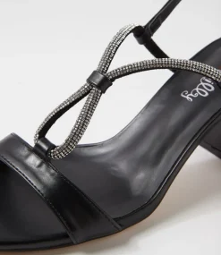 Women I LOVE BILLY Heels|Sandals-Figee Black Silver Jewels Sandals