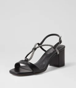 Women I LOVE BILLY Heels|Sandals-Figee Black Silver Jewels Sandals