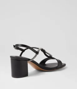 Women I LOVE BILLY Heels|Sandals-Figee Black Silver Jewels Sandals