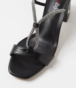 Women I LOVE BILLY Heels|Sandals-Figee Black Silver Jewels Sandals