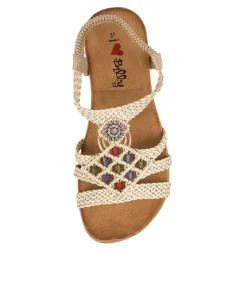 Women I LOVE BILLY Flats|Sandals-FIORENTE BEIGE MULTI