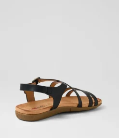 Women I LOVE BILLY Flats|Sandals-Flagrun Black Sandals