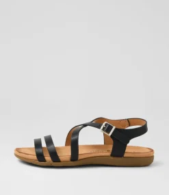 Women I LOVE BILLY Flats|Sandals-Flagrun Black Sandals