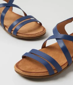 Women I LOVE BILLY Flats|Sandals-Flagrun Navy Sandals
