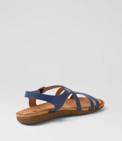 Women I LOVE BILLY Flats|Sandals-Flagrun Navy Sandals