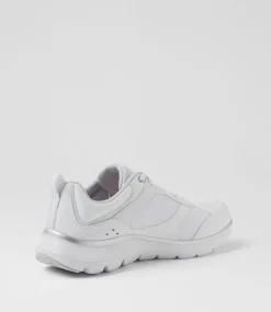Women SKECHERS Sneakers-Flex Appeal 5 Fresh Touch White Silver Sneakers