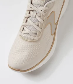 Women SKECHERS Sneakers-Flex Appeal 5 Natural Gold Mesh Sneakers