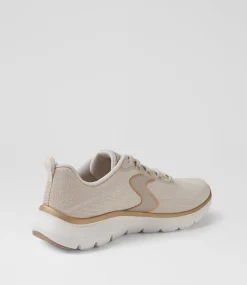 Women SKECHERS Sneakers-Flex Appeal 5 Natural Gold Mesh Sneakers