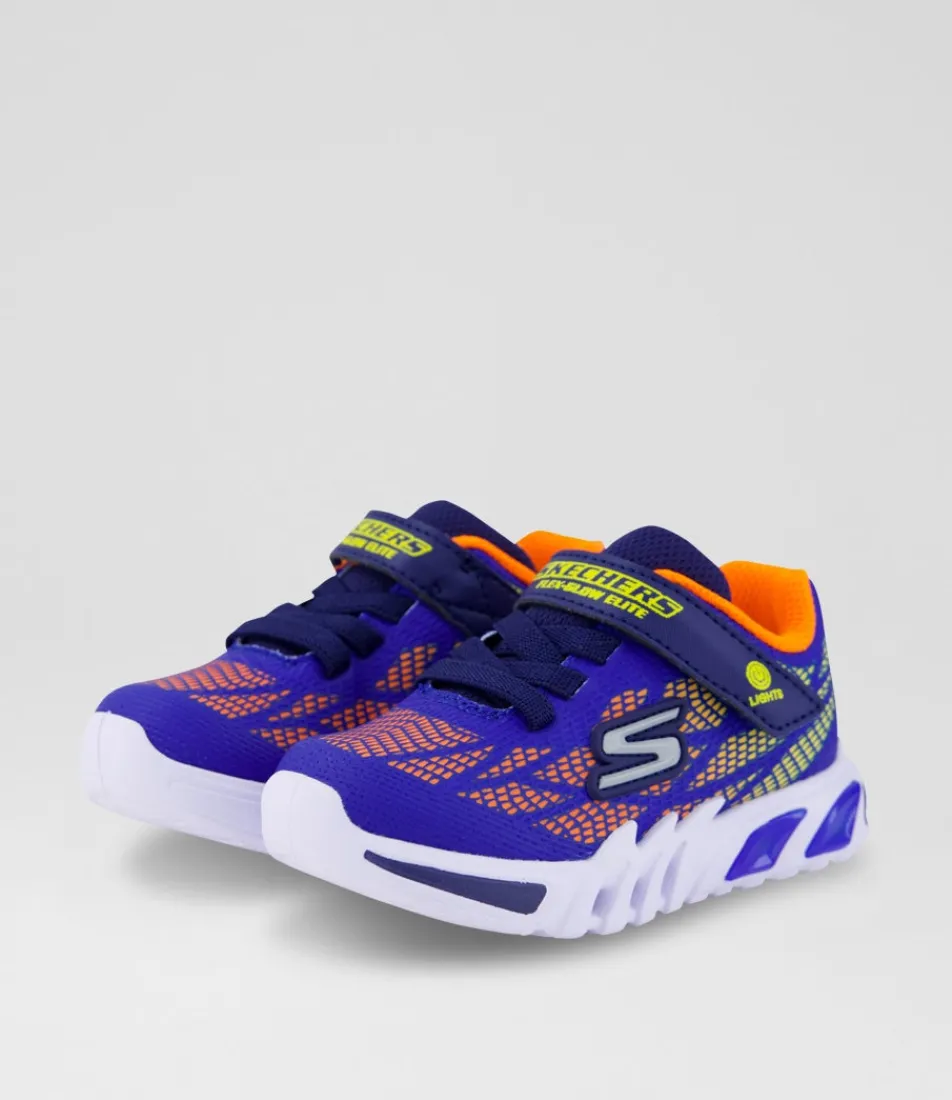 SKECHERS Sport School Shoes-Flex Glow Elite Toddler Orange Sneakers