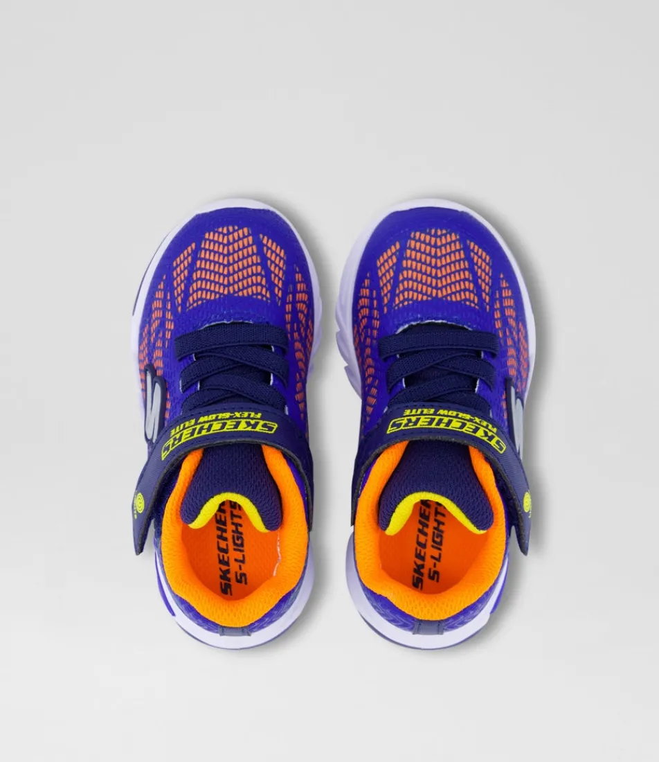 SKECHERS Sport School Shoes-Flex Glow Elite Toddler Orange Sneakers
