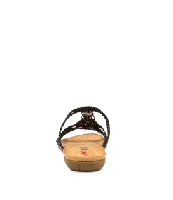 Women I LOVE BILLY Flats|Sandals-FLIPPY BLACK MULTI