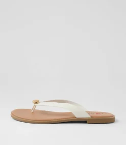 Women I LOVE BILLY Flats|Sandals-Forano White Sandals