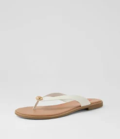 Women I LOVE BILLY Flats|Sandals-Forano White Sandals