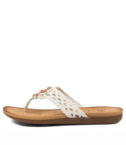 Women I LOVE BILLY Flats|Sandals-FORDY WHITE MULTI