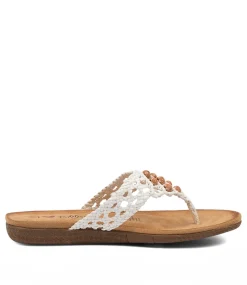 Women I LOVE BILLY Flats|Sandals-FORDY WHITE MULTI