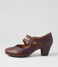 Women SUPERSOFT Comfort|Mary Janes-Fortunet Purple Leather Mary Jane Heels