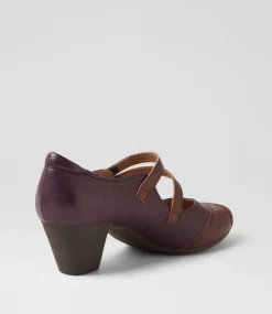 Women SUPERSOFT Comfort|Mary Janes-Fortunet Purple Leather Mary Jane Heels