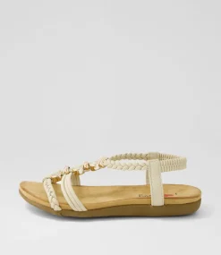 Women I LOVE BILLY Flats|Sandals-Franki Almond Multi Sandals