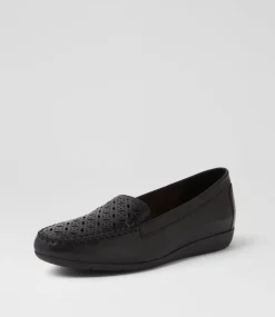 Women SUPERSOFT Comfort|Flats-Frayi Black Leather Flat Shoes