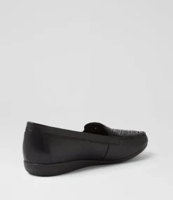 Women SUPERSOFT Comfort|Flats-Frayi Black Leather Flat Shoes