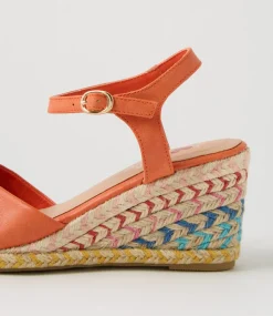Women I LOVE BILLY Heels|Sandals-Frazzy Orange Multi Rope Sandals