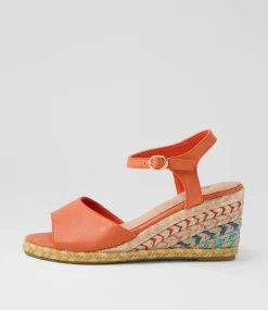 Women I LOVE BILLY Heels|Sandals-Frazzy Orange Multi Rope Sandals