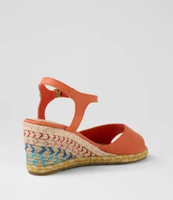 Women I LOVE BILLY Heels|Sandals-Frazzy Orange Multi Rope Sandals