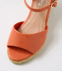 Women I LOVE BILLY Heels|Sandals-Frazzy Orange Multi Rope Sandals
