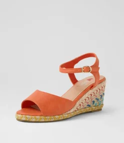 Women I LOVE BILLY Heels|Sandals-Frazzy Orange Multi Rope Sandals