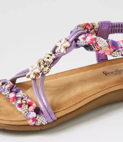 Women I LOVE BILLY Flats|Sandals-Frose Purple Shimmer Multi Sandals