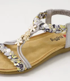 Women I LOVE BILLY Flats|Sandals-Frose Silver Multi Sandals