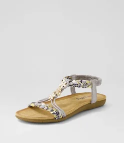 Women I LOVE BILLY Flats|Sandals-Frose Silver Multi Sandals