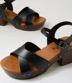 Women I LOVE BILLY Heels|Sandals-Frossie Black Sandals
