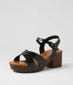 Women I LOVE BILLY Heels|Sandals-Frossie Black Sandals