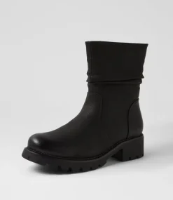 Women I LOVE BILLY Boots-Fujol Black Ankle Boots