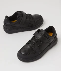 COLORADO Sport School Shoes|Junior School Shoes-Funk Jnr Adj Black Leather Sneakers
