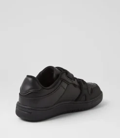 COLORADO Sport School Shoes|Junior School Shoes-Funk Jnr Adj Black Leather Sneakers