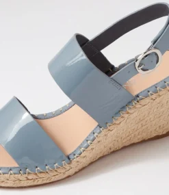 Women TOP END Espadrilles|Wedges-Gaga Denim Patent Leather Espadrilles