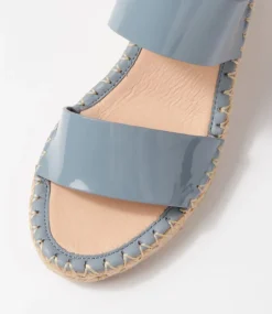 Women TOP END Espadrilles|Wedges-Gaga Denim Patent Leather Espadrilles