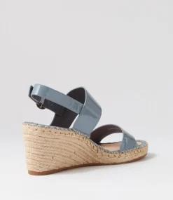 Women TOP END Espadrilles|Wedges-Gaga Denim Patent Leather Espadrilles
