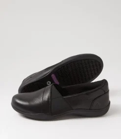 Women COLORADO Comfort|Flats-Gail Black Leather Flat Shoes