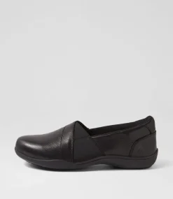 Women COLORADO Comfort|Flats-Gail Black Leather Flat Shoes