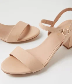 Women DIANA FERRARI Heels|Sandals-Gaila Nude Leather Sandals