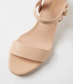 Women DIANA FERRARI Heels|Sandals-Gaila Nude Leather Sandals
