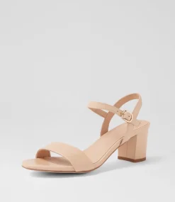 Women DIANA FERRARI Heels|Sandals-Gaila Nude Leather Sandals