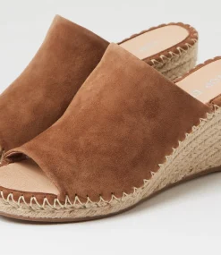 Women TOP END Heels|Sandals-Gailie Light Choc Natural Rope Suede Sandals