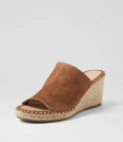 Women TOP END Heels|Sandals-Gailie Light Choc Natural Rope Suede Sandals