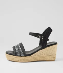 Women I LOVE BILLY Espadrilles|Heels-Galline Black Multi Sandals